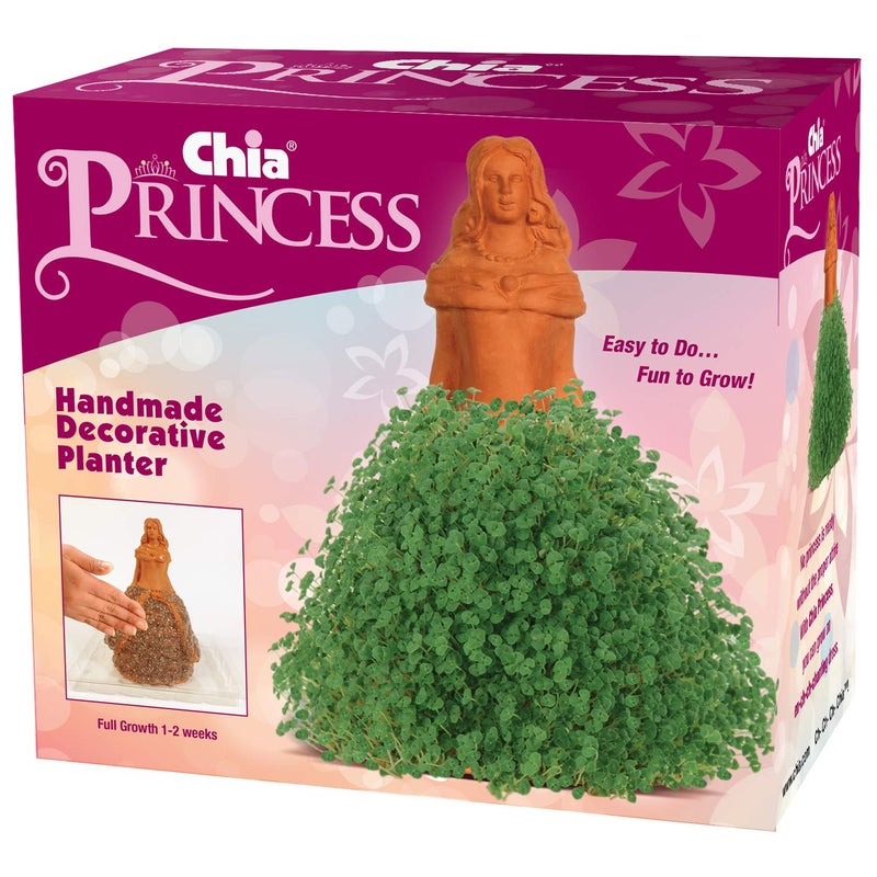 Chia Pet Princess with Seed Pack, Decorative Pottery Planter, Easy to Do and Fun to Grow, Novelty Gift, Perfect for Any Occasion - Image 4